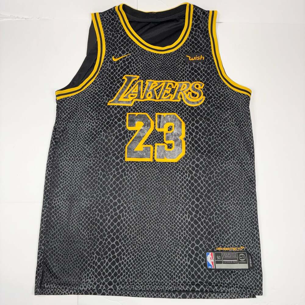 Nike Los Angeles Lakers LeBron James 23 Black Mamba Lore Series Jersey Size L
